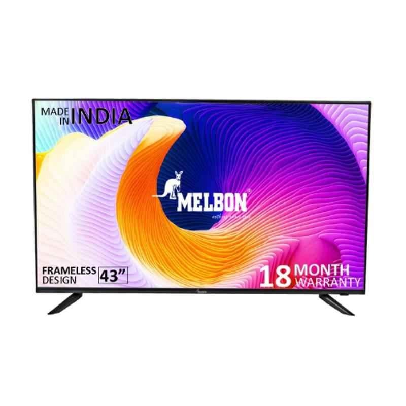 Melbon 43 inch Black Frameless Full HD Smart Android LED TV