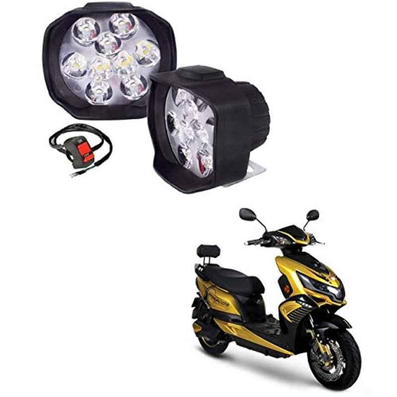 Kozdiko 2 Pcs Sheen 9 LED 6000k Cree LED Transformer Bumble Bee Style LED Fog Light Set for Okinawa Praise