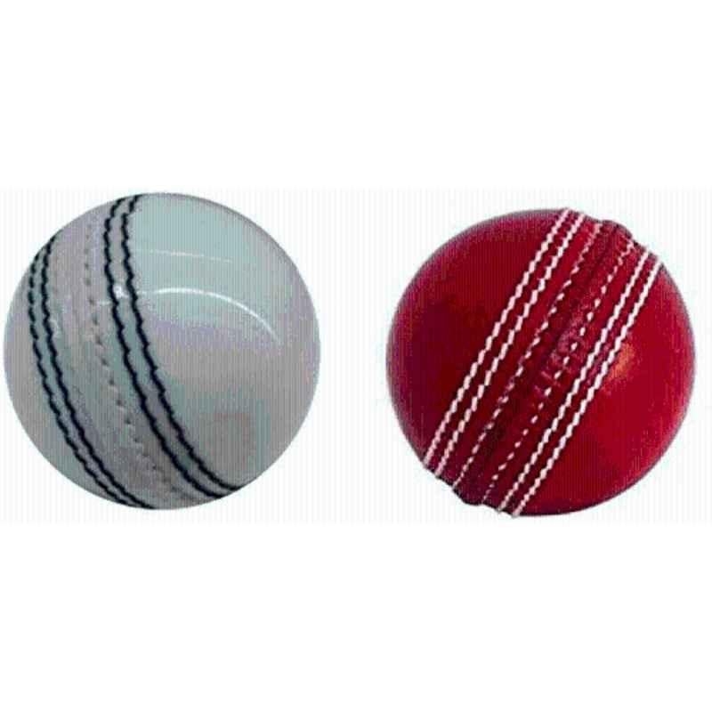 GS Sports CLUB-12 Leather Cricket Ball (Pack of 2)