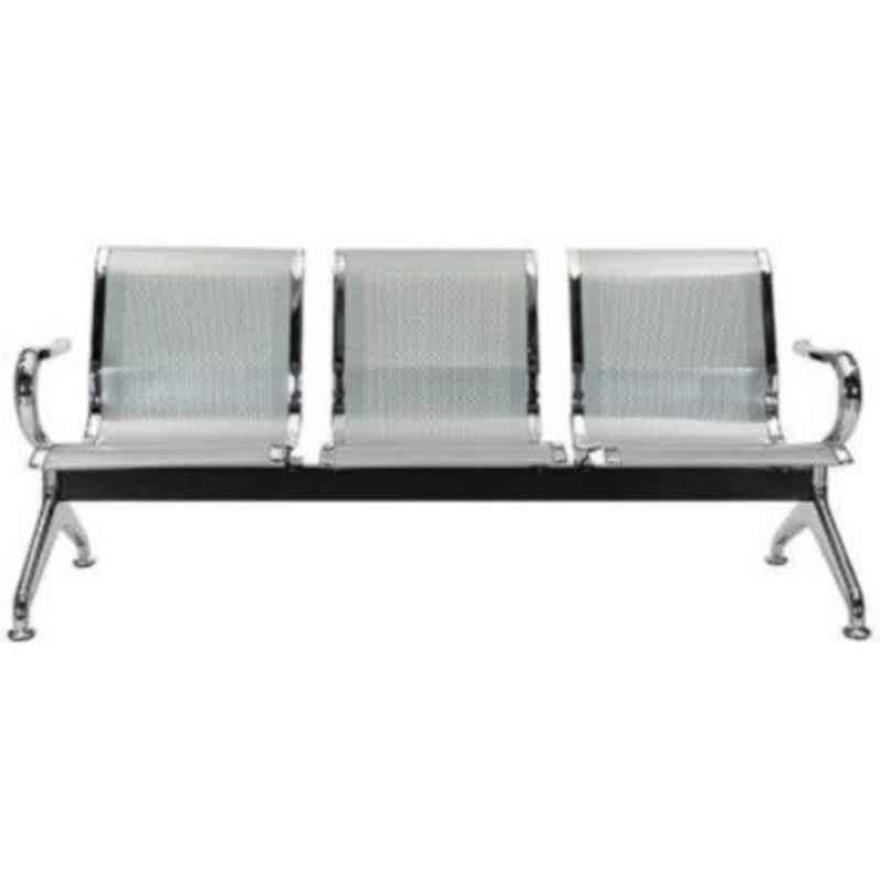 Yes Kay Steel Silver Chrome Polished 3 Seater Chairs