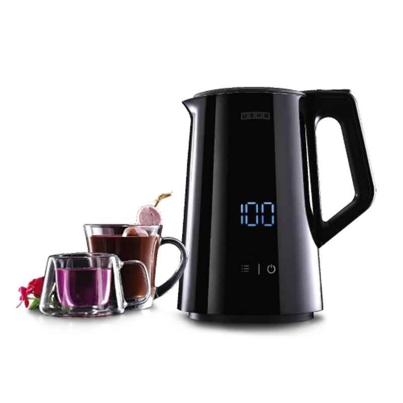 Usha iChef 1.5 Litre 2000W Black Programmable Kettle with LED Display & Touch Control, 4085ICHEFPK15L41N