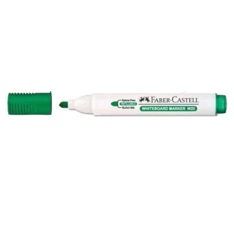 Faber Castell W20 Bullet Tip Whiteboard Marker, Green