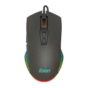 Foxin Phantom GM 107 7200DPI Black Wired Optical Gaming Mouse with 1.5m Cable, 10 Million Clicks & 7 Colours Rainbow Lighting