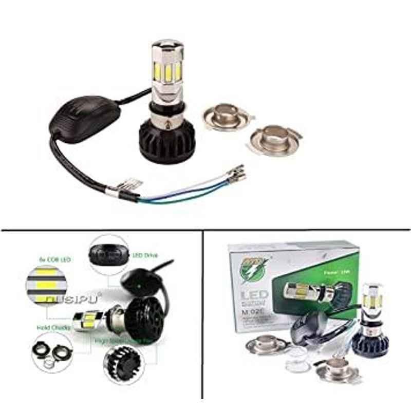 AOW Universal RTD M6 (Super Bright) Led Headlight with Fan for Hero Splendor NXG (12V / 35W)