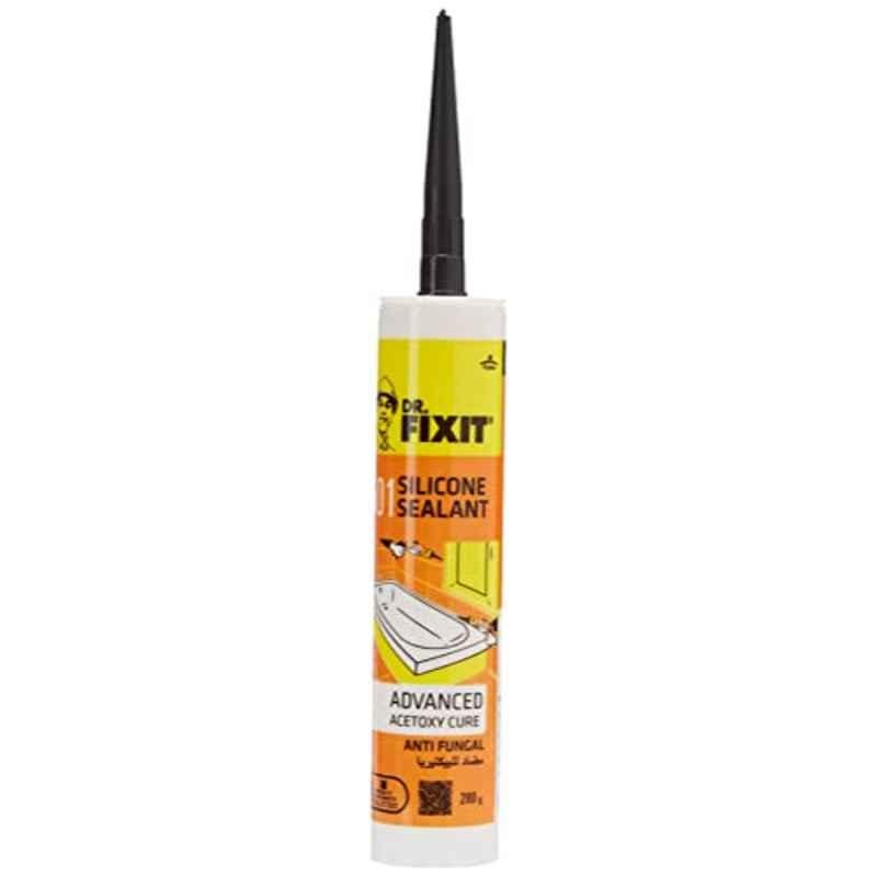 Dr Fixit 280ml Clear Premium Acetoxy Cure Silicone Sealant