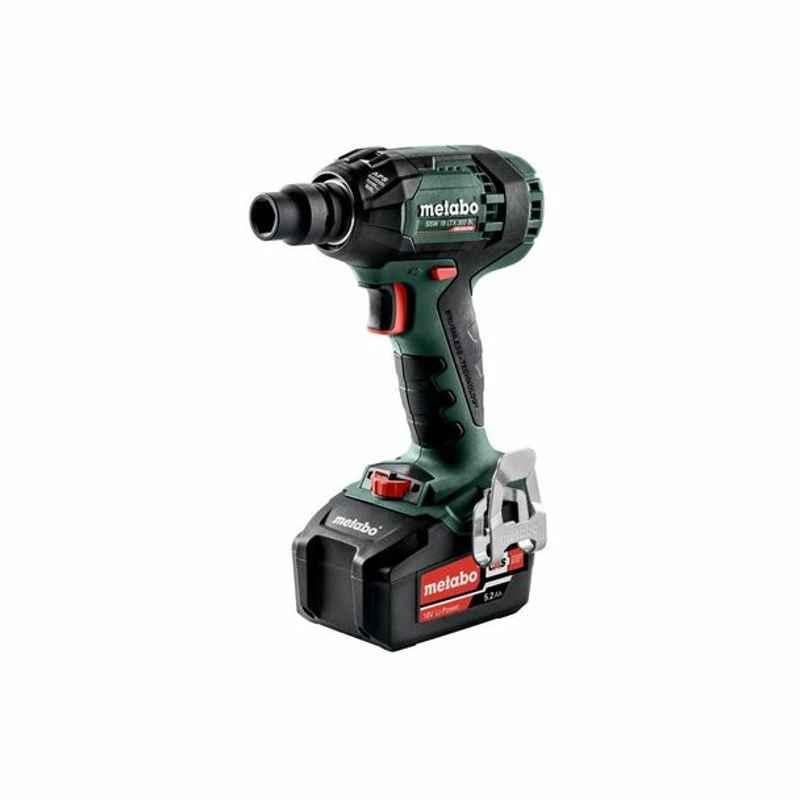 Metabo Cordless Impact Wrench With Metabox Case, SSW-18-LTX-300-BL, 18V, 2x5.2Ah Battery