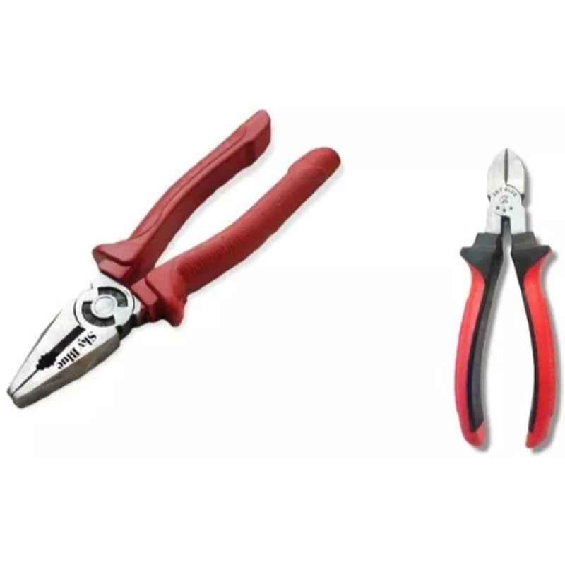 Sky Blue 2 Pcs 7.8 inch Lineman Plier Combo, SBE_PLIER_COMBO_MOD_00440