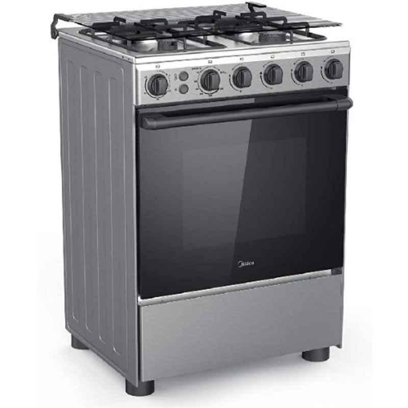 Midea 2800W 4 Burner Stainless Steel Gas Oven with Grill & Rotisserie, BME62058FFD-D