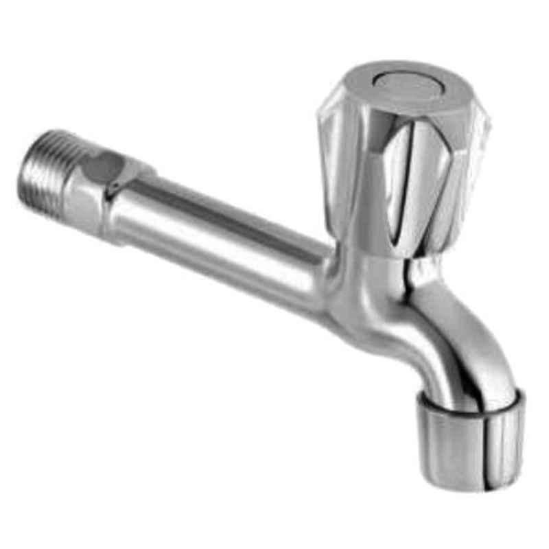 Drizzle ContiMini Brass Chrome Finish Silver Long Body Bib Cock with Foam Flow, LONGCONTIMINI1