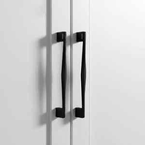 Plantex 160mm Zinc Black Powder Coated Finish Pull Cabinet Handle for Home & Office, APS-PH-104-BLCK-160MM-PK2 (Pack of 2)
