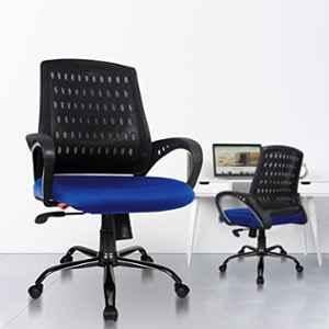 Rose Blazia Mesh Blue Medium Back Ergonomic Chair