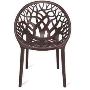 Nilkamal Crystal WBN Plastic Weather Brown Outdoor Chair