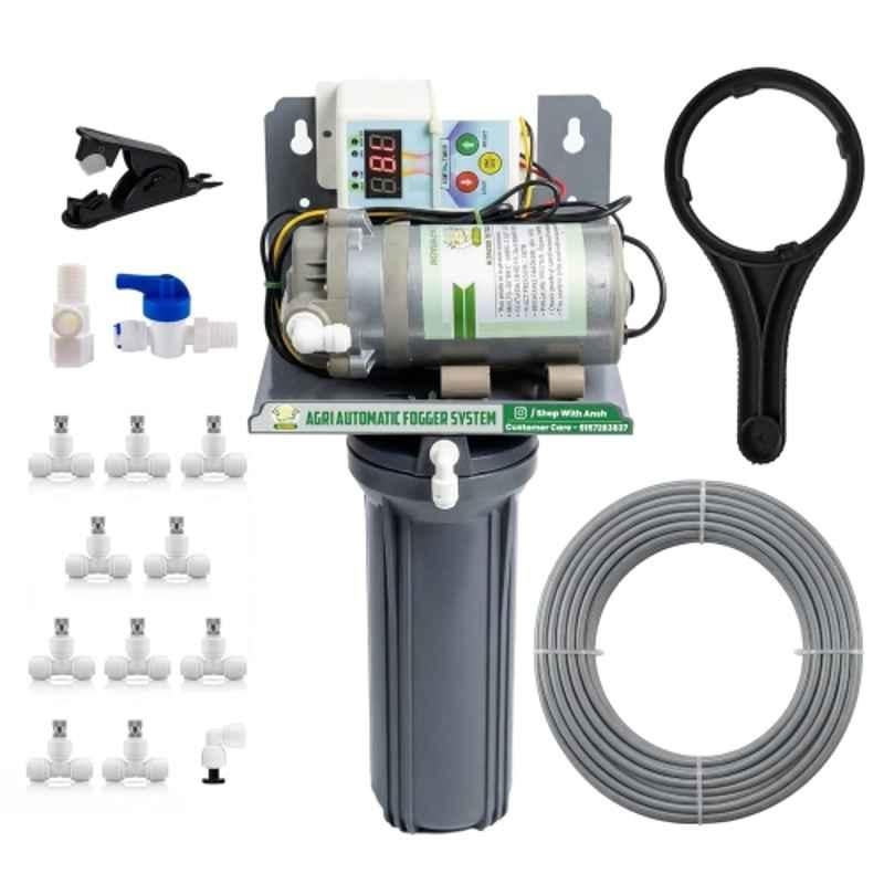 Agriansh Fogger Nozzles Kit with 150 GPD Pump & 25 Brass Nozzles for Dairy Farms & Poultry Farms