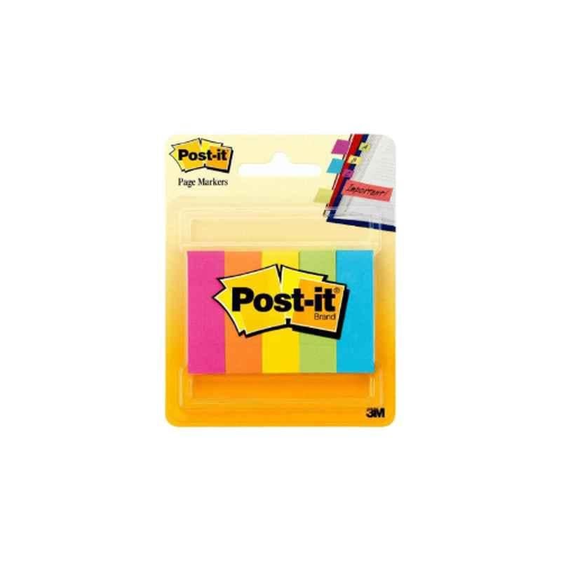 3M Post-it 670-5AF 5Pcs Assorted Fluorescent Color Page Marker Pad Set