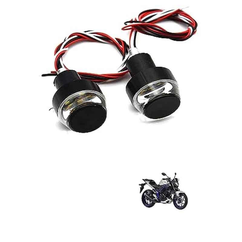 Kozdiko 2 Pcs Dual Colour Motorcycle LED Indicator Turn Signal Handle Bar Light Set for Yamaha MT 03