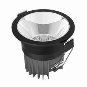 Fybros Opal 8W Polycarbonate Warm White Round LED COB Down Light with Metallic Silver Reflector, FLS5667A
