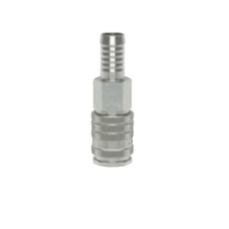 Ludecke ESI8T 8mm Single Shut Off Industrial Quick Hose Barb Connect Coupling