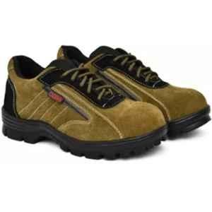 Ozarro Suede Leather Steel Toe Olive Safety Shoes, S4438, Size: 9