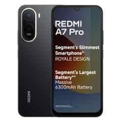 Redmi A7 Pro 6.9 inch 6300mAh 4GB RAM/64GB Storage Black Smartphone