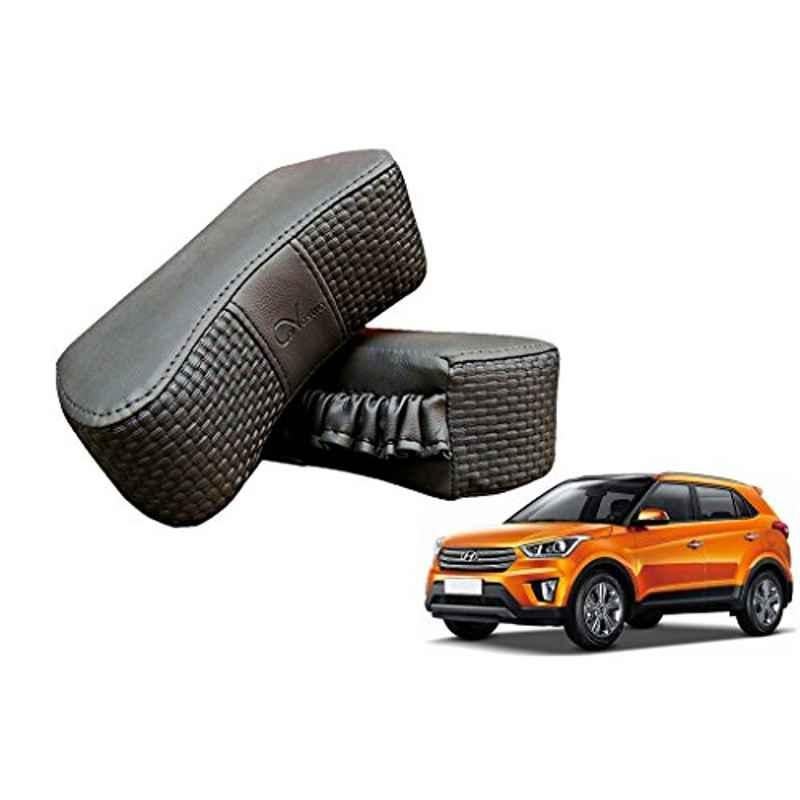 Kozdiko 2 Pcs Memory Foam Grey Luxurious Neck Rest Cushion Pillow Set for Hyundai Creta