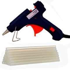 Gunstick 20W Black Glue Gun with 10 Pcs Transparent Glue Sticks