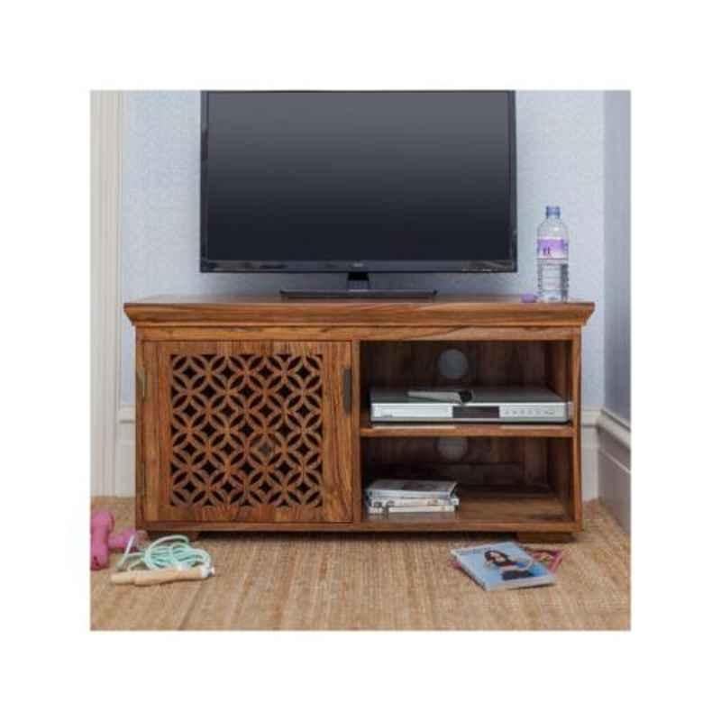 Angel Furniture Rosewood Glossy & Lacquer Finish Brown Rectangular TV Unit Table, AF-150H