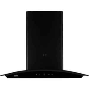 Kaff 60cm 1250m /h Baffle Filter Matte Black & Grey Wall Mounted Chimney, LIZ DHC 60