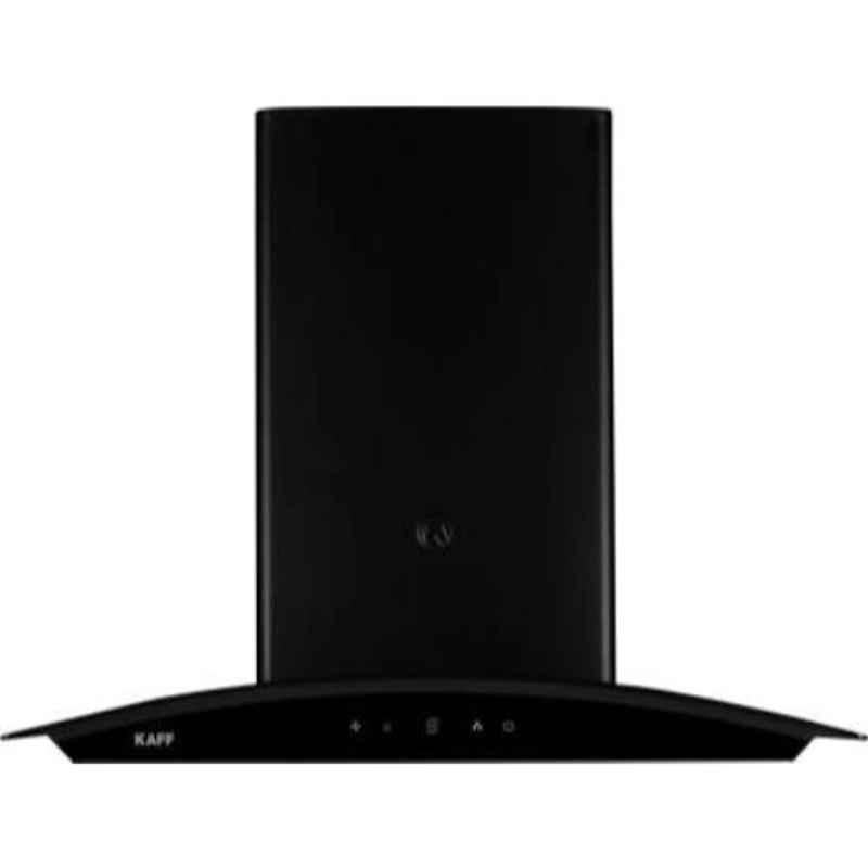 Kaff 60cm 1250m³/h Baffle Filter Matte Black & Grey Wall Mounted Chimney, LIZ DHC 60