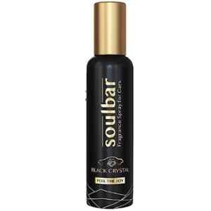 Soulbar Black Crystal 80ml Car Air Freshener Spray with Hanging Dangler, SBCP9