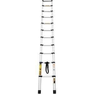Pro Step 11 Step 10.5ft Aluminium Silver Foldable Telescopic Ladder with 2 Years Warranty, PSTL32-04