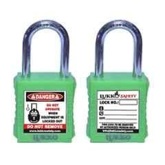 Lukko Safety 38mm Metal Shackle Green Safety Lockout Padlockwith 2 Master Keys, LS-LC37