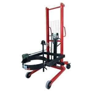 Inaithiram DLT350PU15LH 350kg Mild Steel Red & Black Heavy Duty Hydraulic Drum Lifter with Tilter