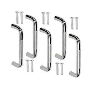Ojass Caprice 4 inch Stainless Steel Silver Oval D Type Drawer Cabinet Handle, CH4SSL1
