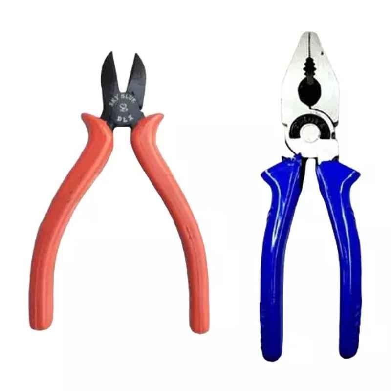Sky Blue 2 Pcs 8 inch Lineman Plier Combo, SBE_PLIER_COMBOS_COMBO_793