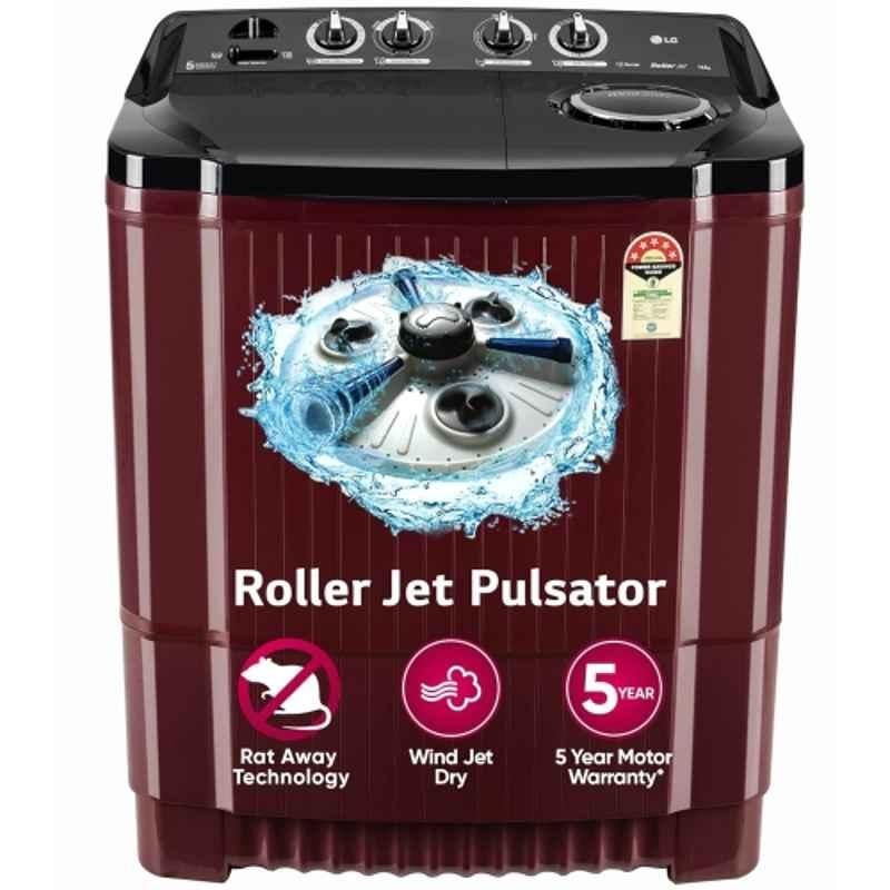 LG 11.5 kg 5 Star Burgundy Top Load Semi-Automatic Washing Machine with Roller Jet Pulsator, P115ASDAZ