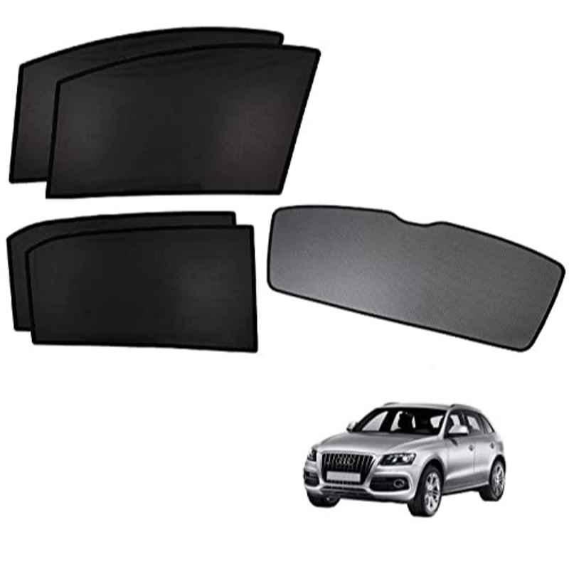 Kozdiko 5 Pcs Polyester Black Non Magnetic Window & Rear Sun Shades Set for Audi Q5