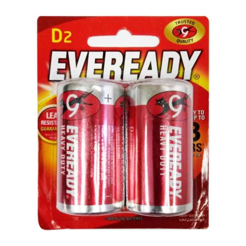 Eveready D Zinc Heavy Duty Battery, 1050-BP2 (Pack of 2)