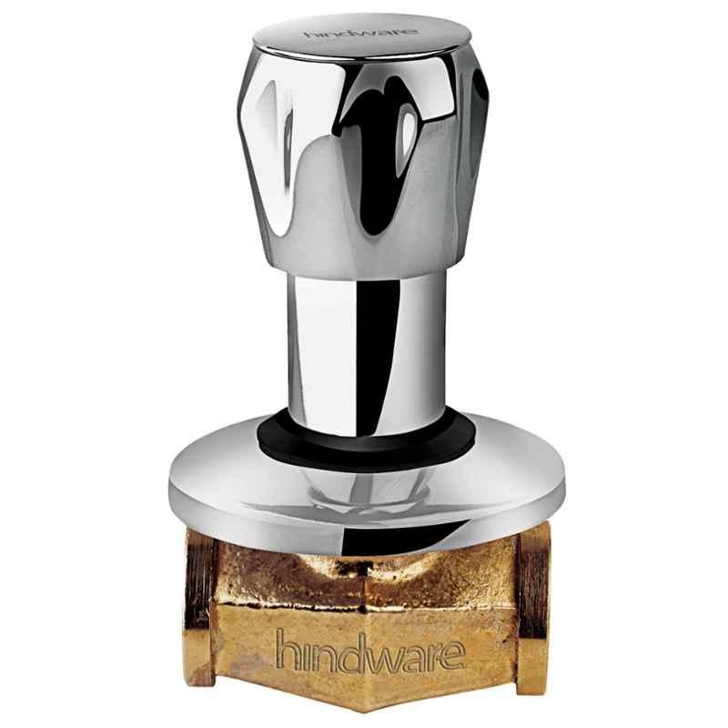 Hindware Classik Chrome Brass 20mm Concealed Stop Cock with Adjustable Wall Flange, F200008