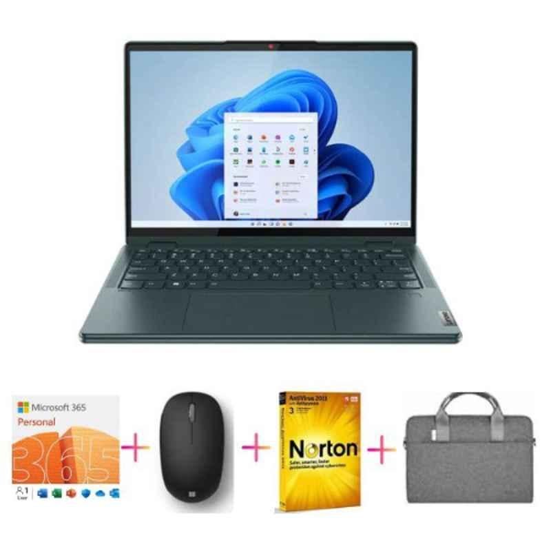 Lenovo Yoga 6 13ALC7 2-in-1 Convertible Teal Laptop with 7th Gen AMD Athlon Ryzen 5/16GB/512GB SSD/Win 11 & 13.3 inch Display, 82UD005EAX