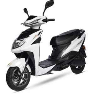 Amo Electric Bikes 25kmph 60V Lead Acid White Electric Scooter, Running Range: 70 km in 1 Charge, Jaunty LA