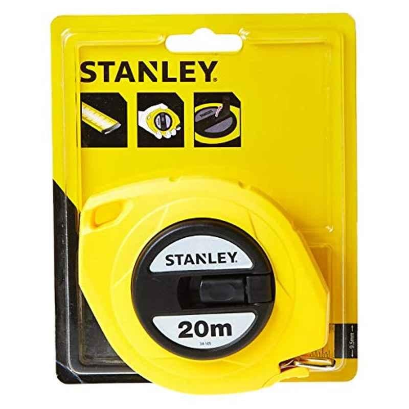Stanley 20m 9.5mm Stainless Steel Yellow Closed Measuring Tape, 0-34-105