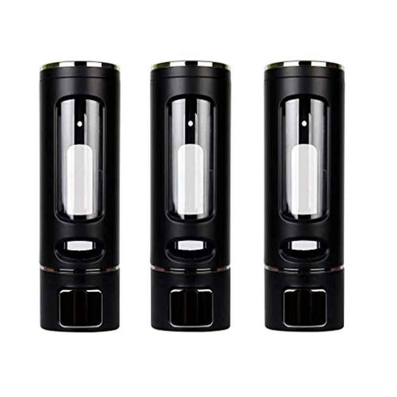 Zesta 400ml ABS Black Multi Purpose Liquid Soap Dispenser (Pack of 3)