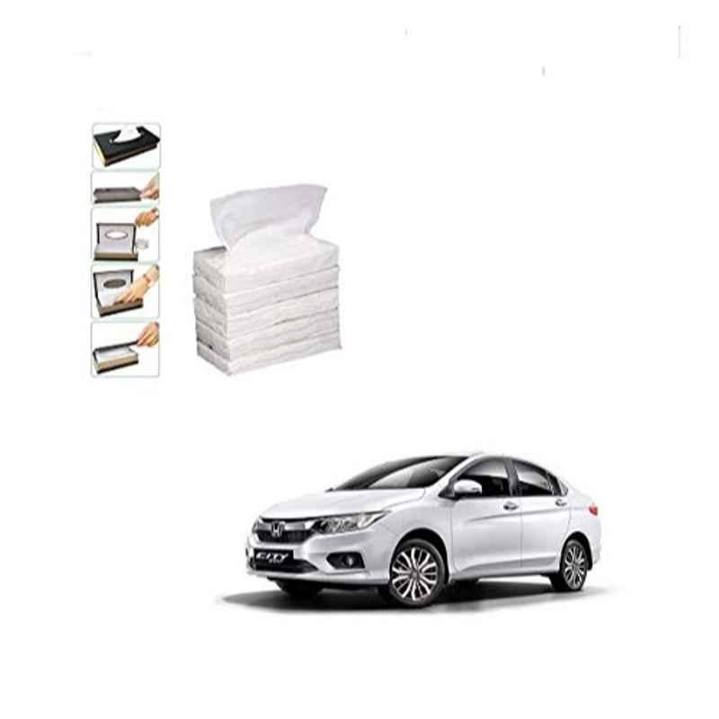 Kozdiko 100 Pulls Dispenser Box Refiller Tissue Paper with 200 Sheets for Honda City 2017 (Pack of 5)