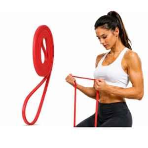Shopeleven 1.5x107cm TPE Red Resistance Band for Strength Training, Body Building & Stretching