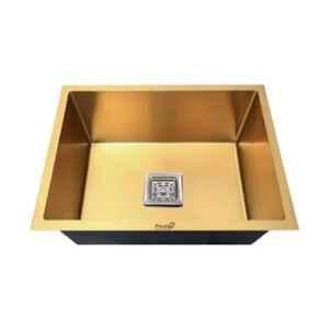Prestige 24x18x10 inch Stainless Steel 304 Gold Single Bowl Kitchen Sink