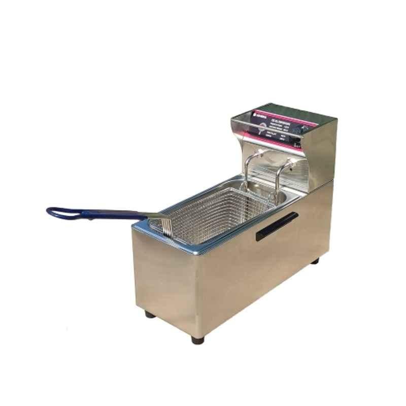 Adorma 5 Litre 1800W Stainless Steel Single Tank Commercial Electric Deep Fryer with 1 Year Warranty, DF5L SGL