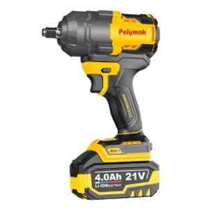 Polymak 1/2 inch 21V 2000rpm Cordless Impact Wrench, PM-CIW-21V-2BL-HD
