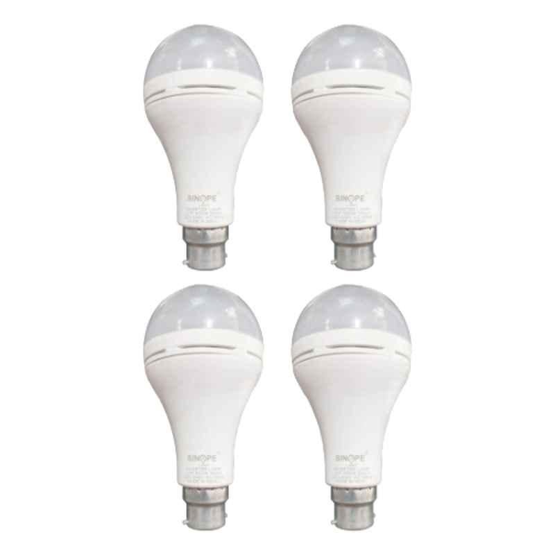 Sinope 12W Standard B22 White Inverter Bulb, SL12I04L (Pack of 4)