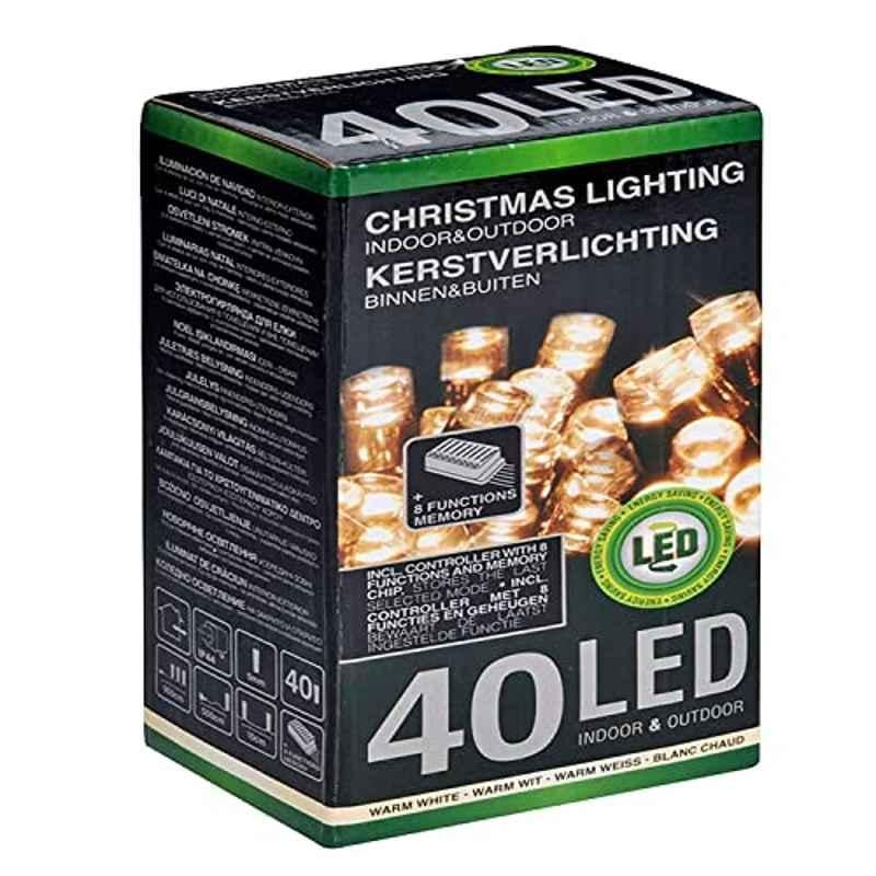 40 Pcs 10m Gold LED Christmas Lights Set
