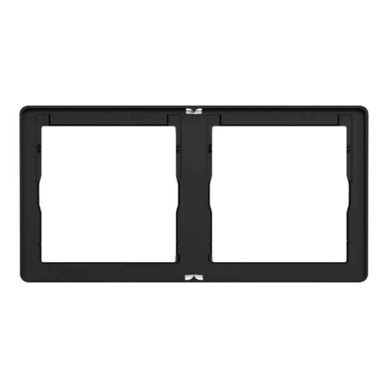 Schneider Electric Unica X 2 Gangs Jet Black Matt Finish Cover Frame, NUX_21_JB